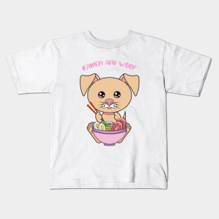 All I Need is ramen and dogs, ramen and dogs Kids T-Shirt